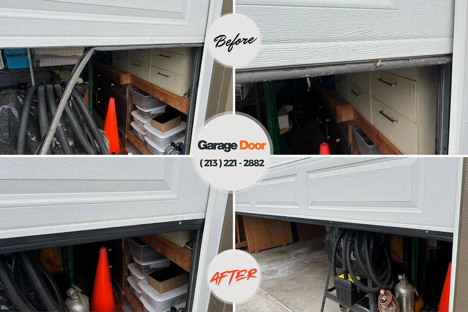 Before and after: garage door repair West Ocean City, MD